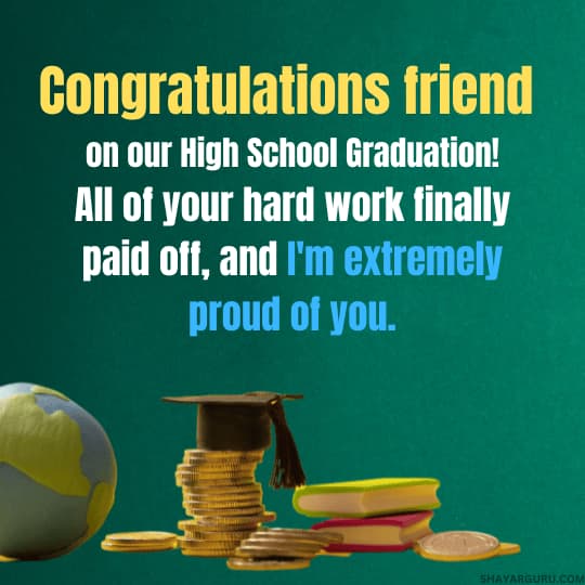 High School Graduation Wishes for Friend