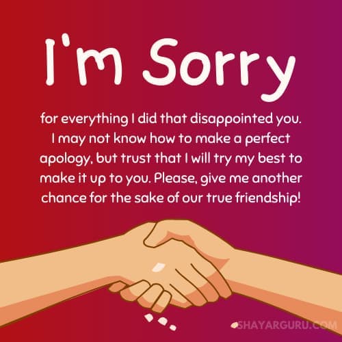 Long Sorry Message For Friend