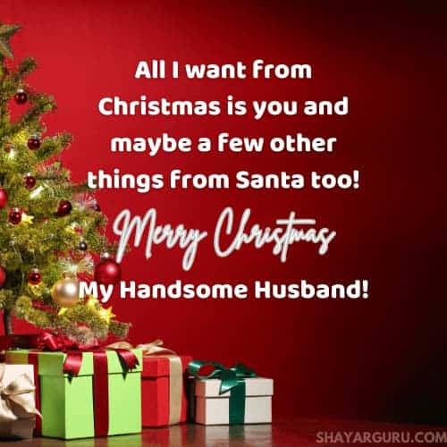 Merry Christmas wishes for husband