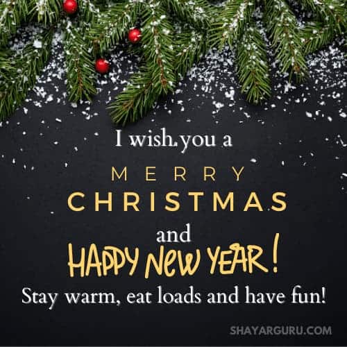 Merry Christmas and Happy New Year Message