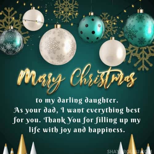 Christmas Wishes for Daughter from Dad