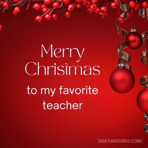 Christmas wishes for my favorite teacher