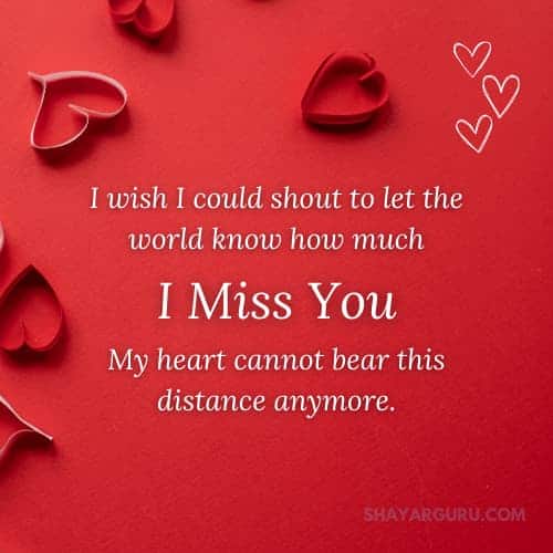 missing you message for him