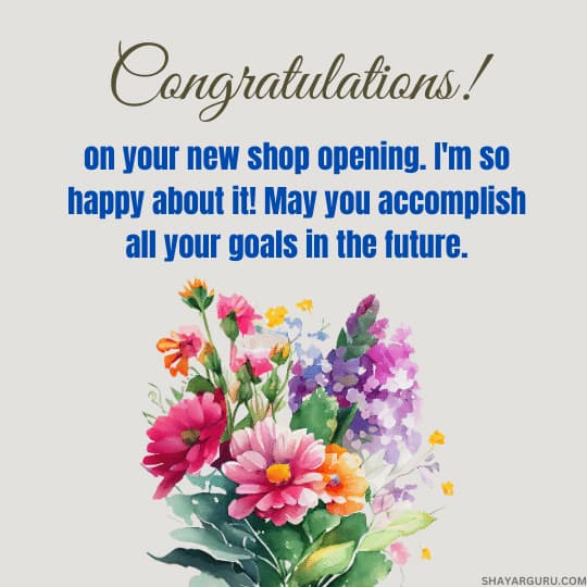 new shop opening wishes
