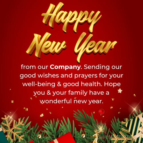 New Year Wishes From Company