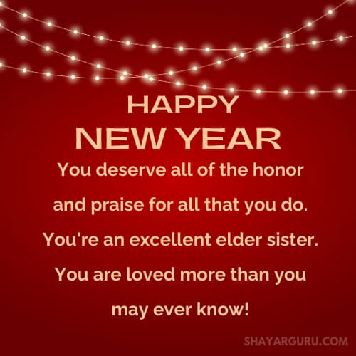 Happy New Year Wishes For Elder Sister