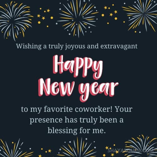 professional new year wishes for coworker