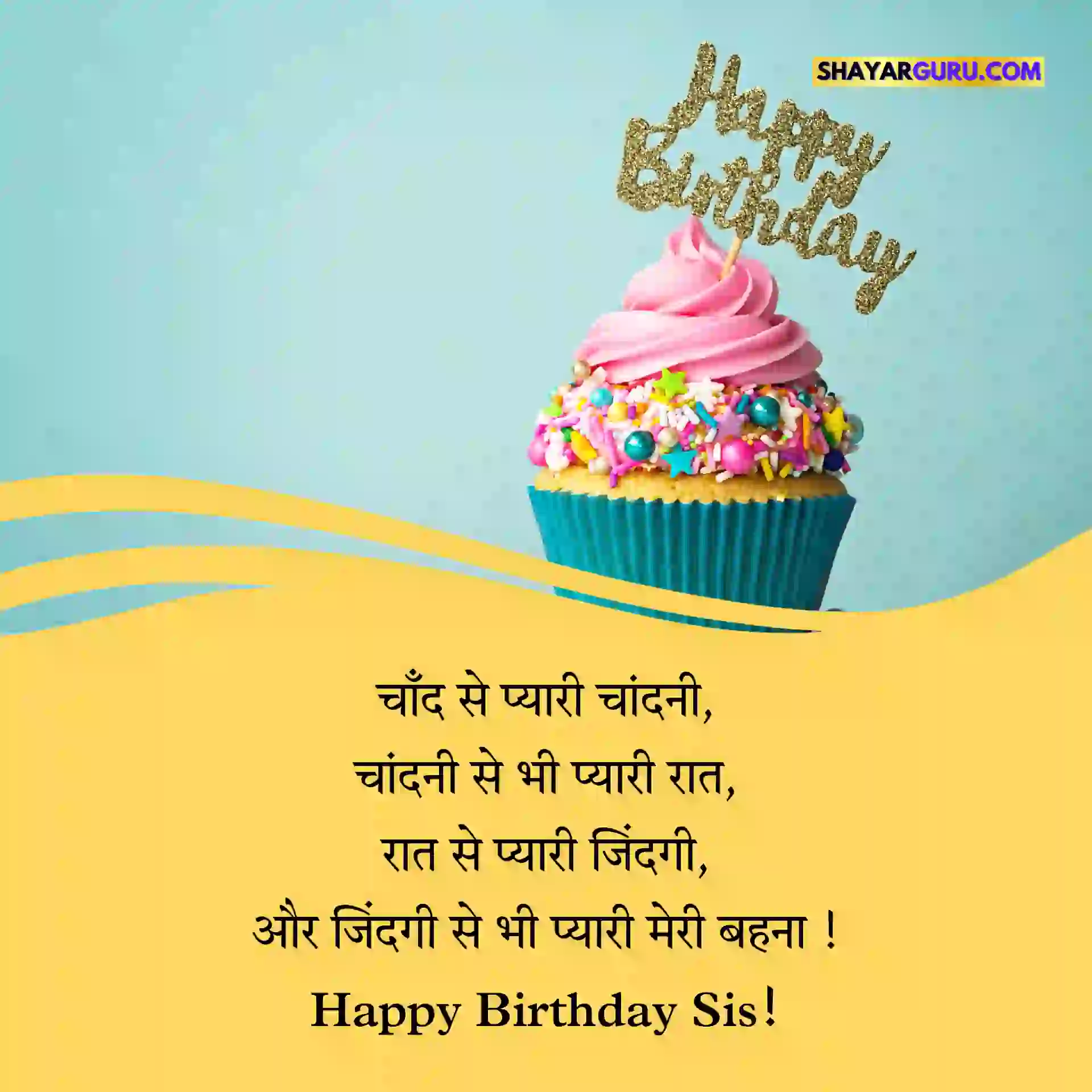 Sister Birthday Wishes Hindi