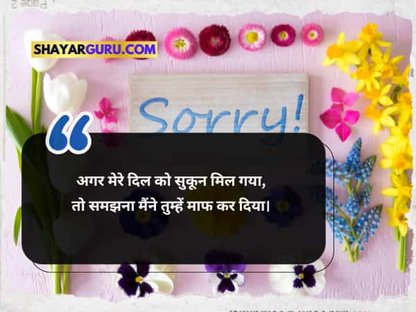 Sorry quotes in hindi