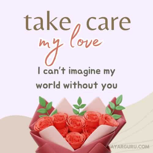 take care my love message
