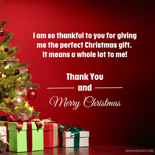 Christmas Thank You Messages for gifts