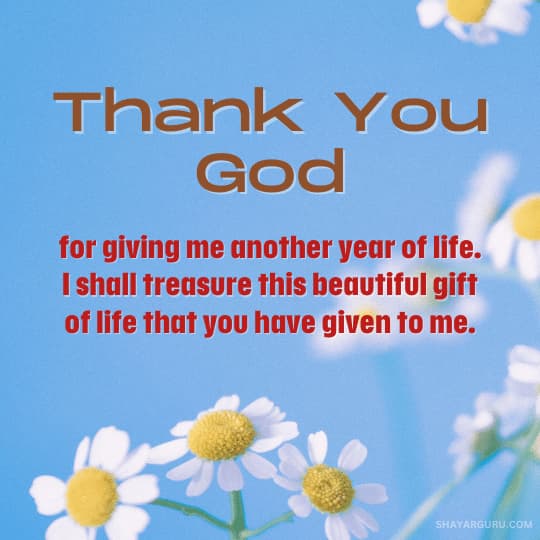 Thank You Birthday Messages to God