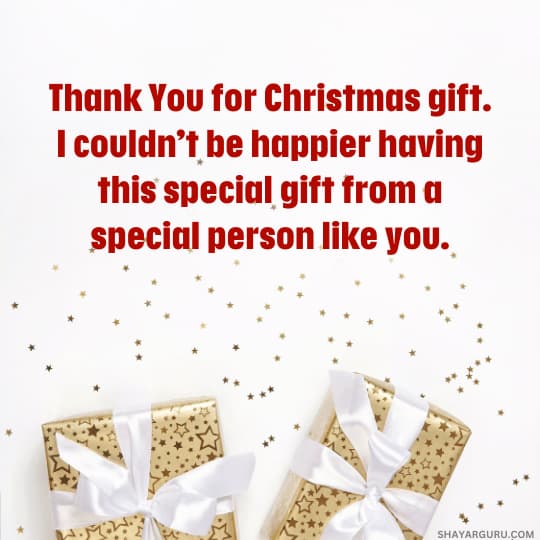 Thank You Message For Christmas Gift