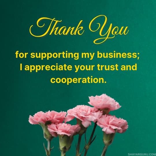 Thank You For Supporting My Small Business Messages