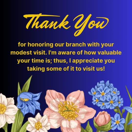 Thank You for Visiting Us Message Business