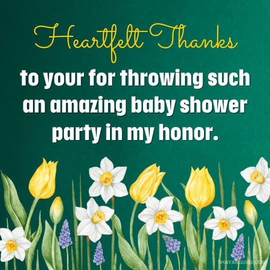 Thank You Message For Baby Shower Host
