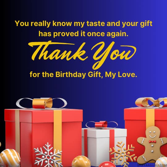 Thank You Message For Birthday Gift From Wife