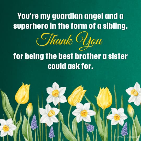 Thank You Brother Message From Sister