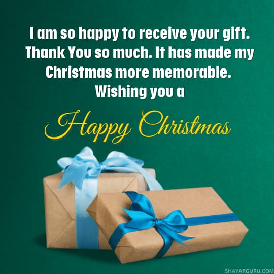 Thank You Message For Christmas Gift