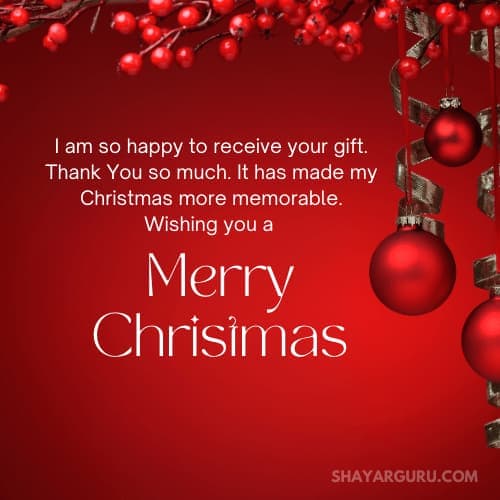 Thank You Messages For Christmas Gifts and Wishes Reply