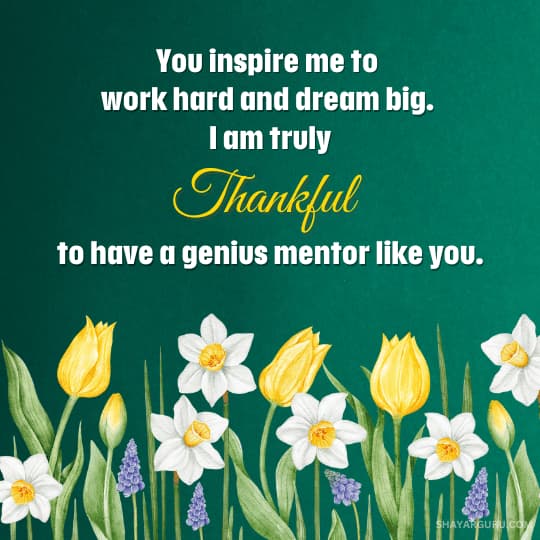 Thank You Message For Mentor At Work