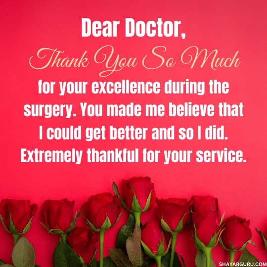 Thank You Doctor After Surgery