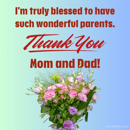 thank you message for parents