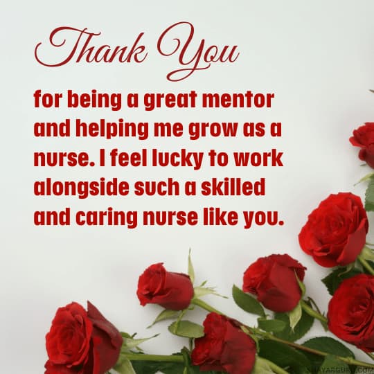Thank You Note To Nurse Colleague