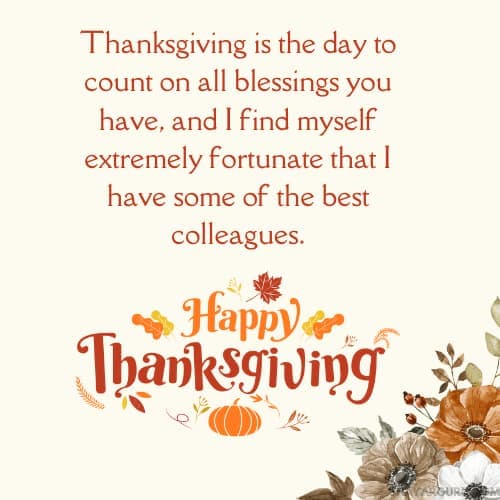 Thanksgiving Messages For Colleague
