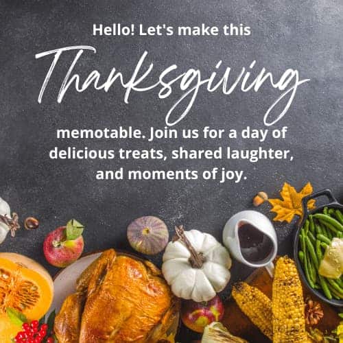 Thanksgiving Invitation Text Messages