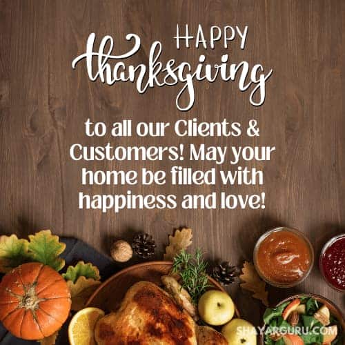 Thanksgiving Messages for Business