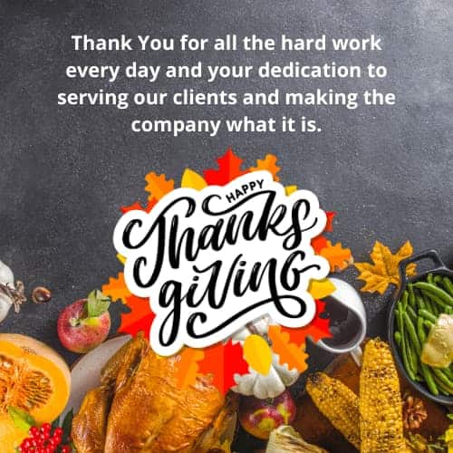 Thanksgiving Message To Staff