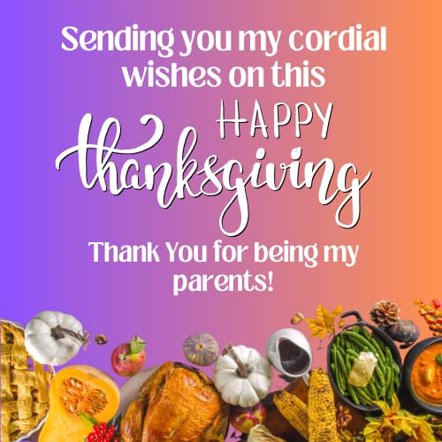 Thanksgiving Wishes for Parents