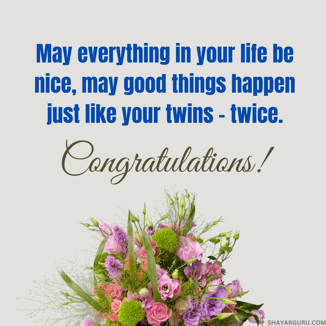 twin baby congratulation message