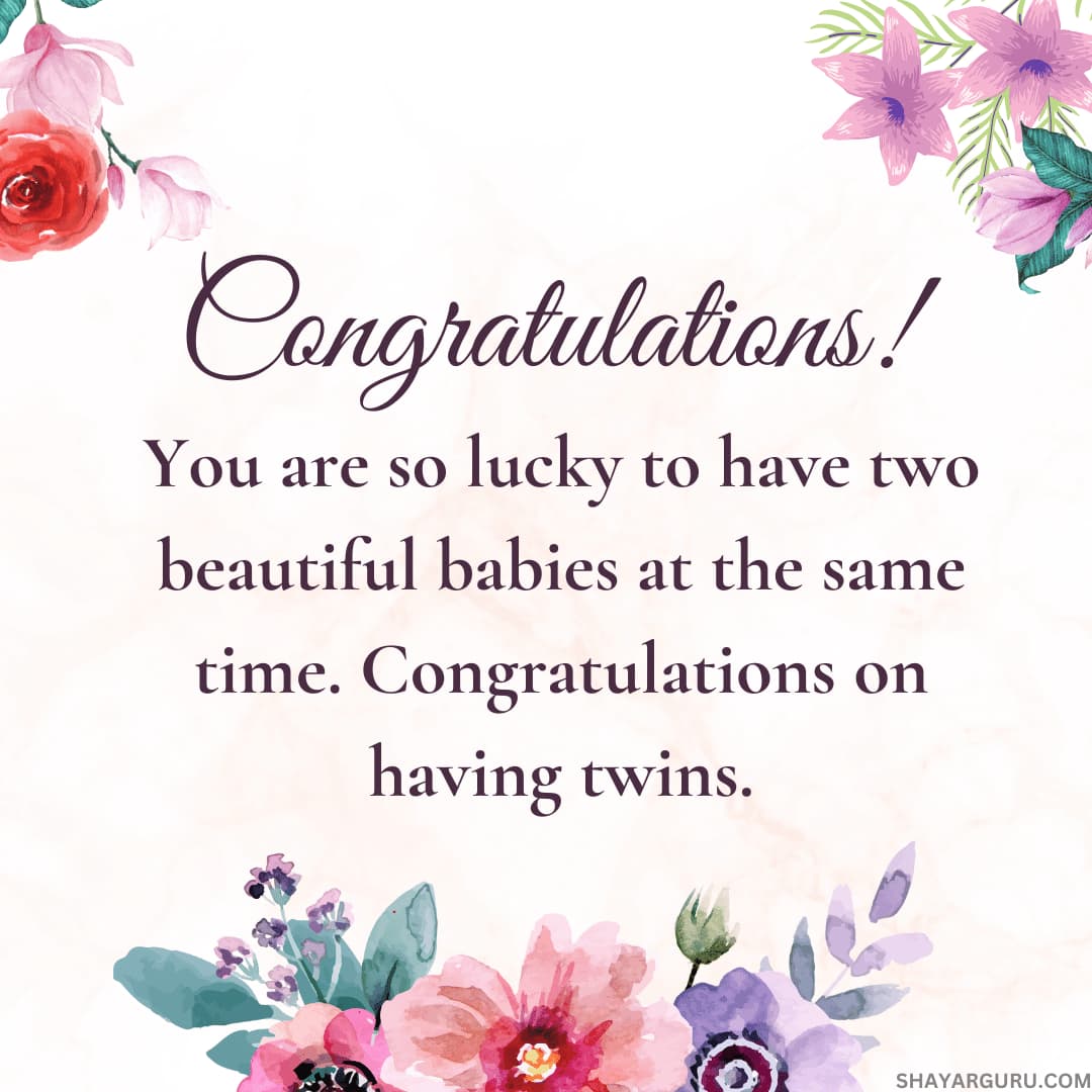 Twins Baby Congratulation Messages